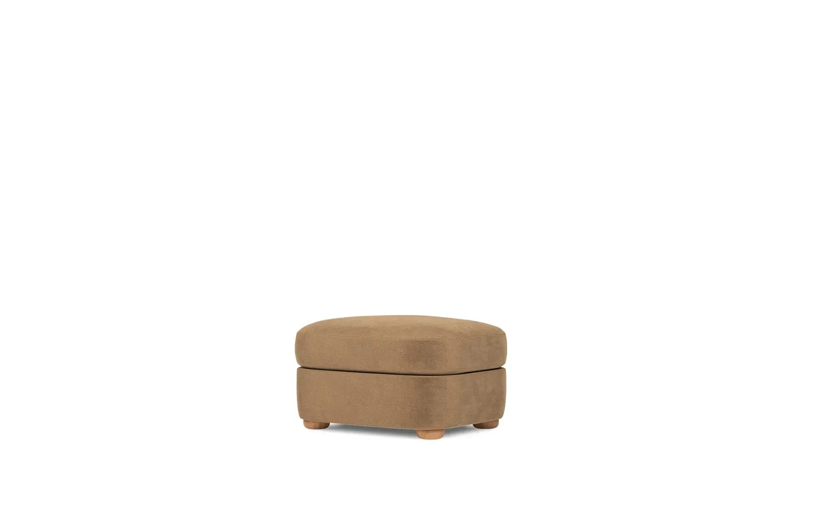 Kaysen Ottoman - Mocha Mist, Performance Velvet