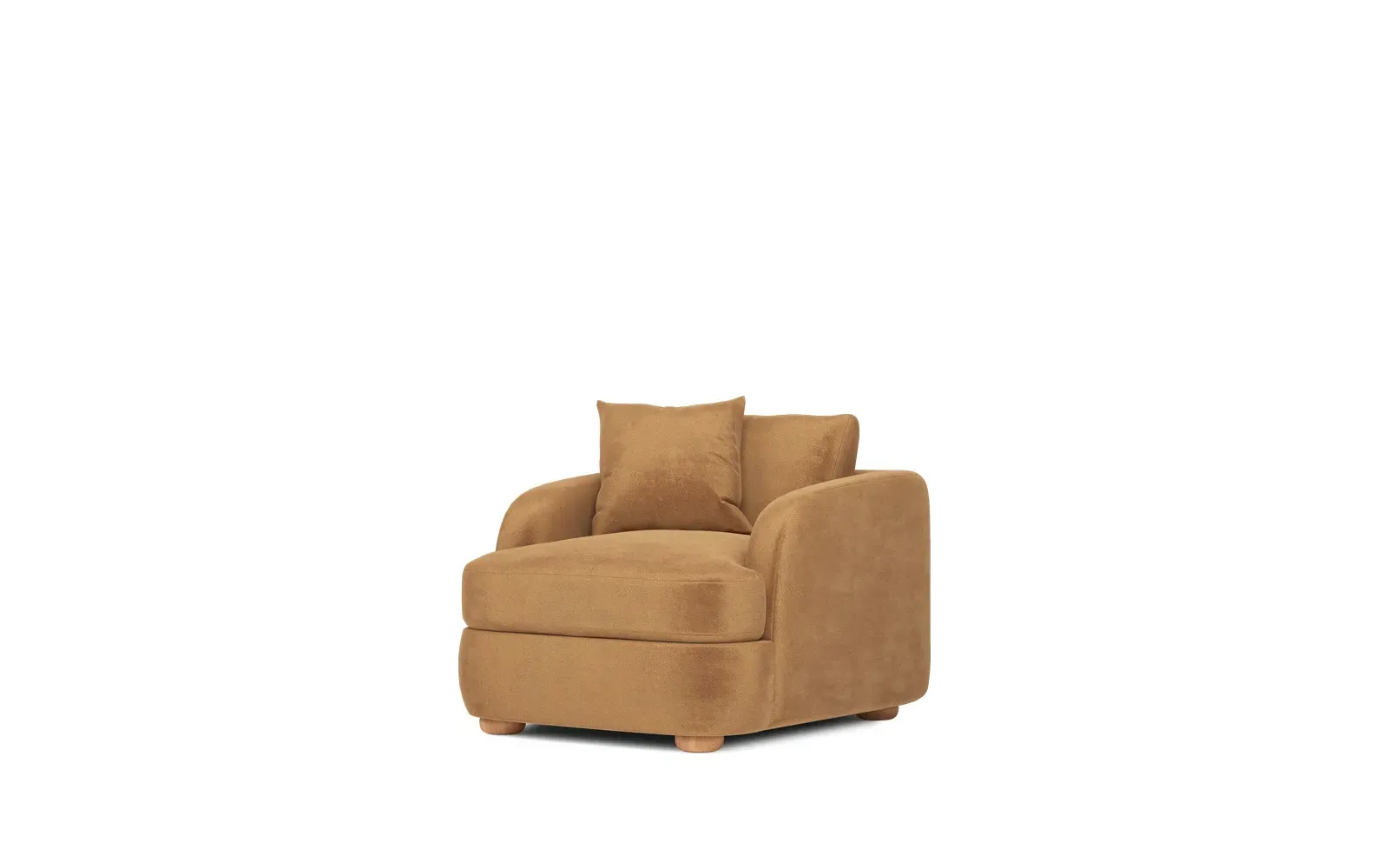 Kaysen Performance Velvet Chair - Gingerbread