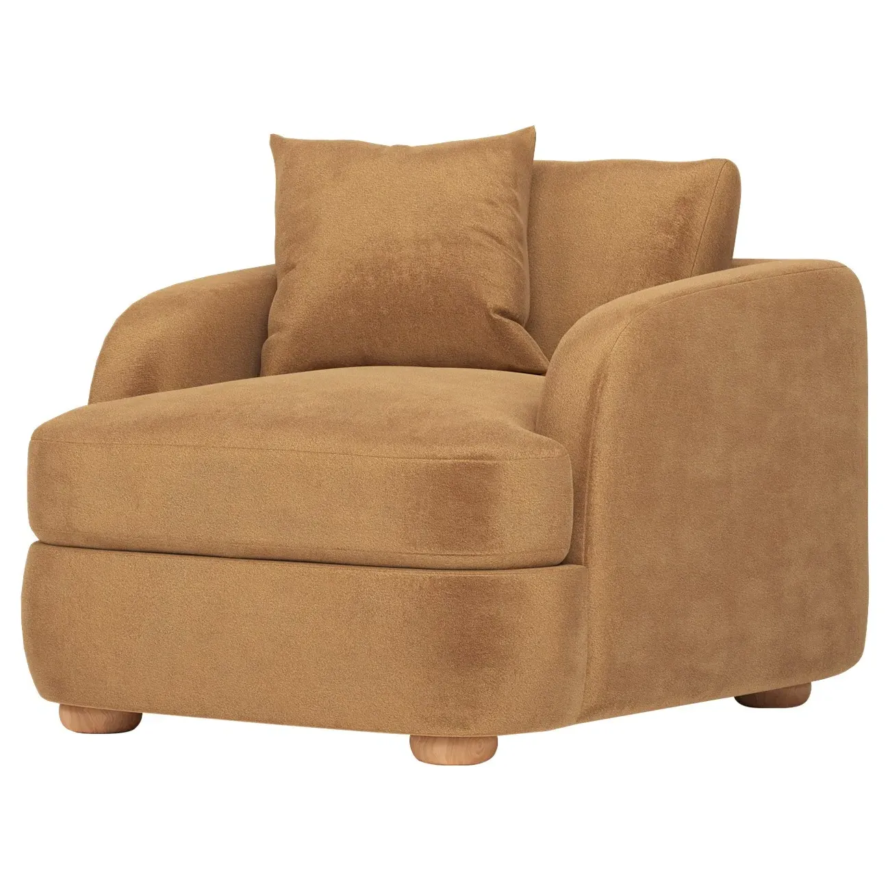 Kaysen Performance Velvet Chair - Gingerbread image