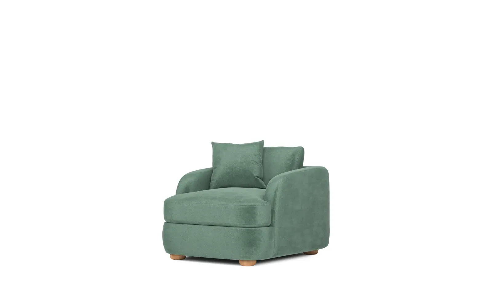 Kaysen Performance Velvet Chair - Stone Pine