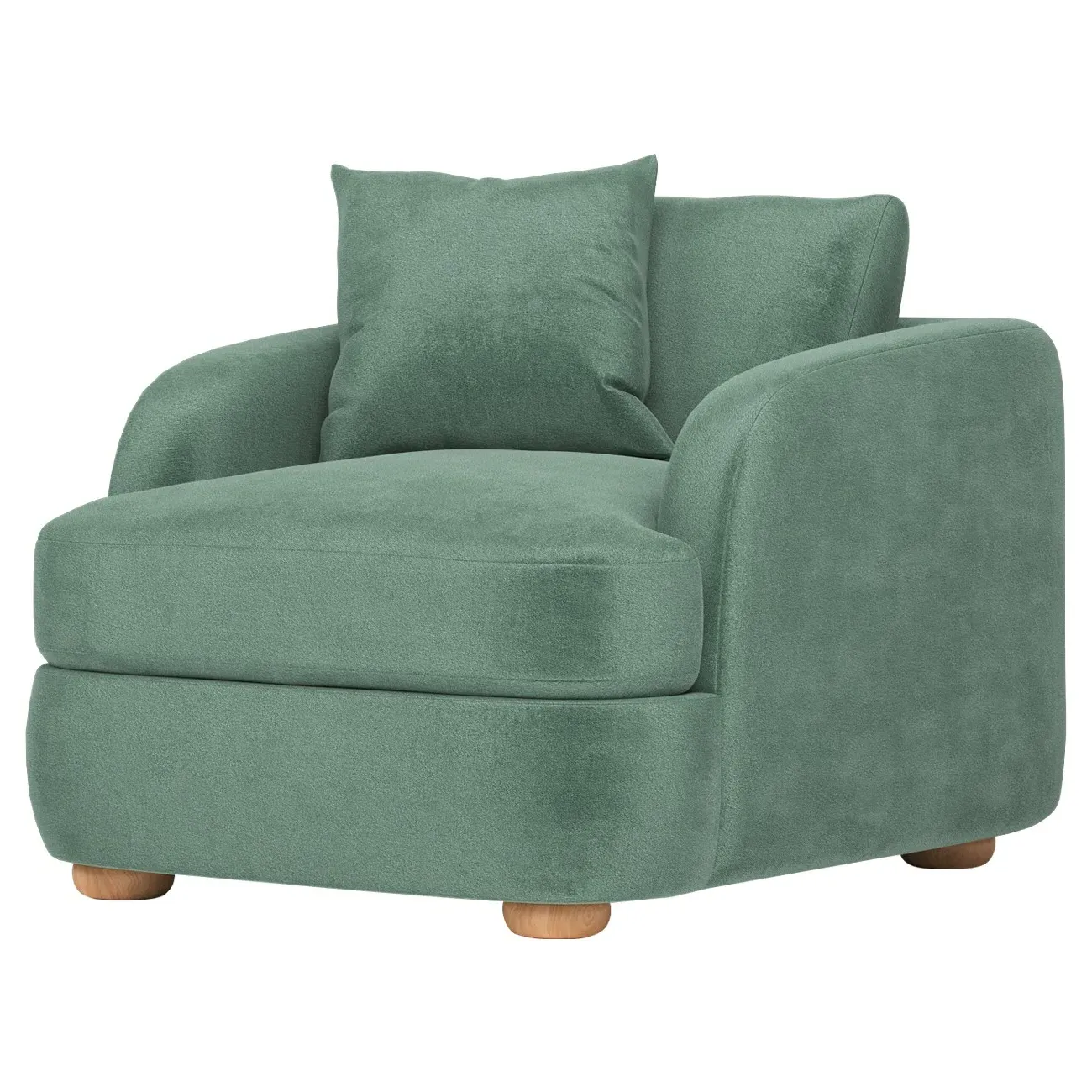 Kaysen Performance Velvet Chair - Stone Pine