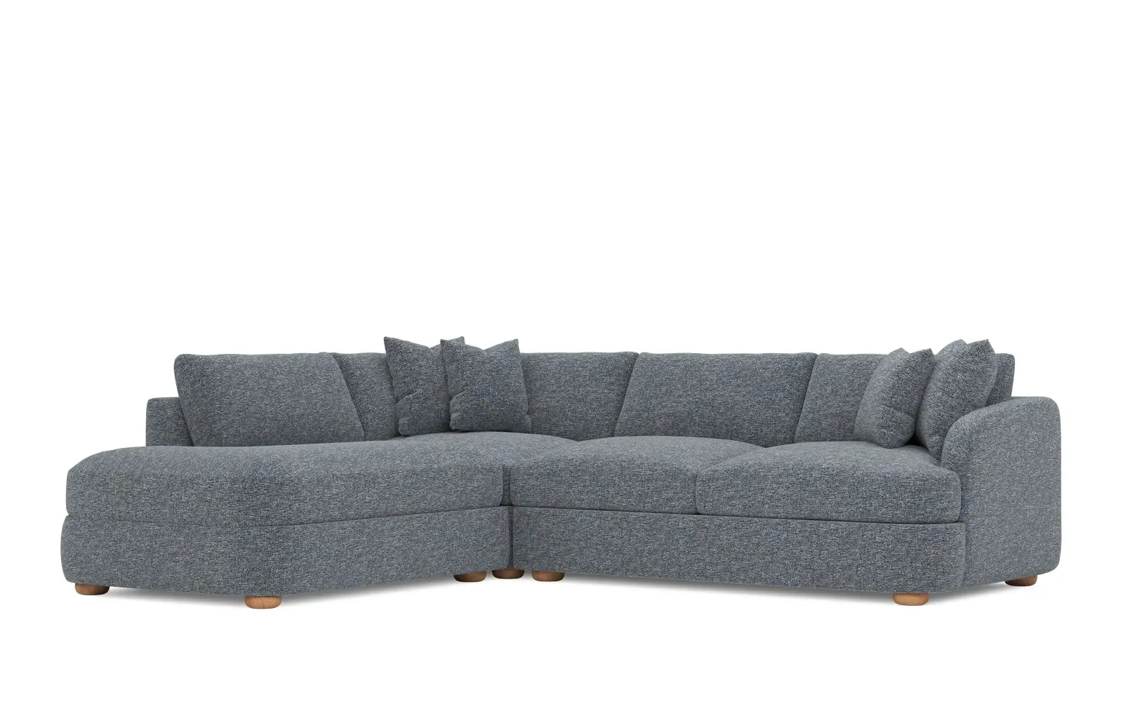 Kaysen Right Bumper Sectional - Fisherman Blue