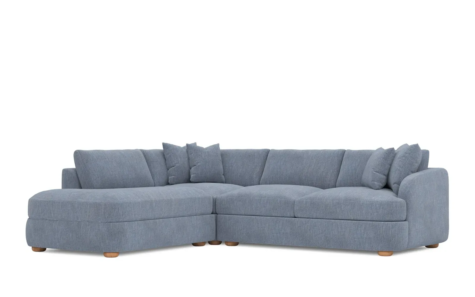 Kaysen Right Bumper Sectional - Nantucket Blue