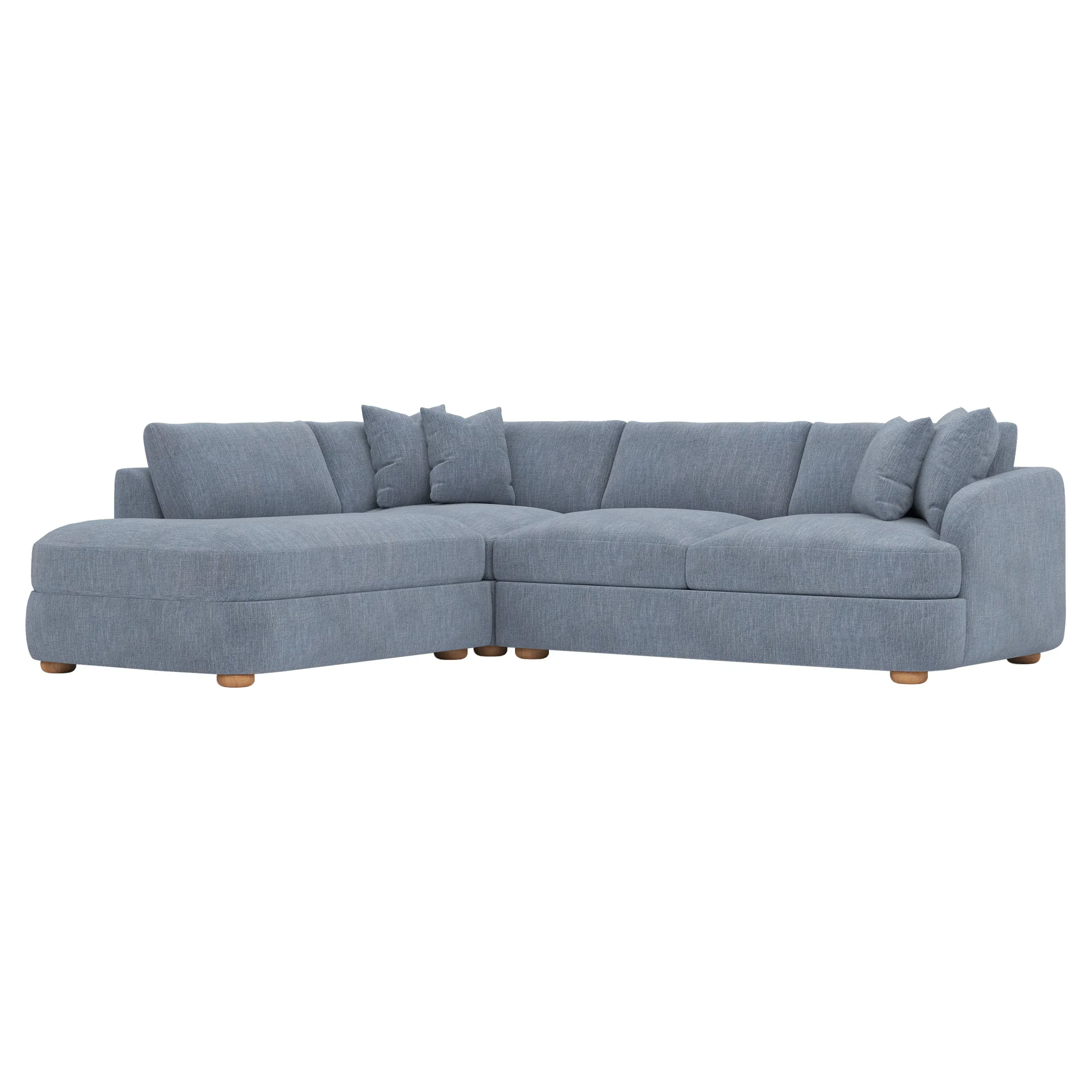 Kaysen Right Bumper Sectional - Nantucket Blue