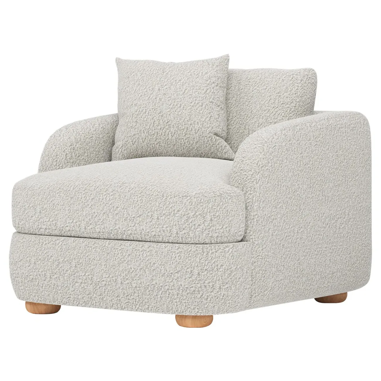 Kaysen Textured Bouclé Chair - Cloud Grey