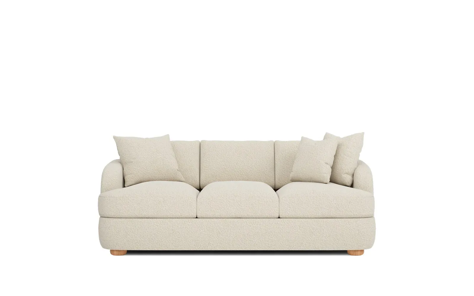 Kaysen Textured Bouclé Sofa - Whipped Cream