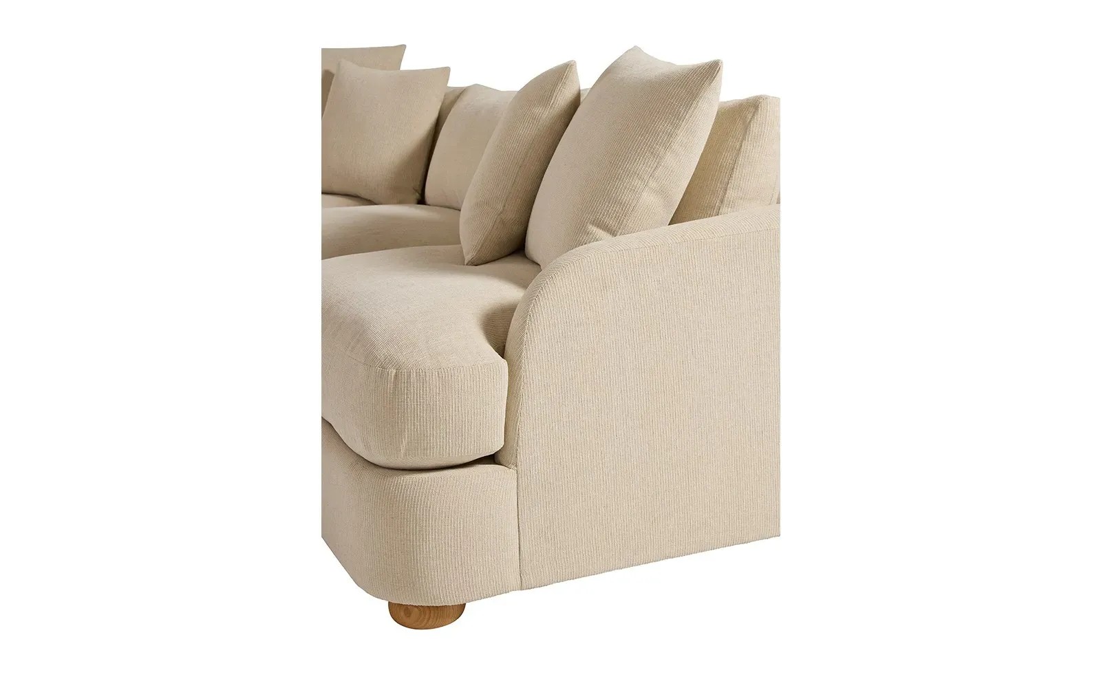 Kaysen Textured Bouclé Sofa - Whipped Cream