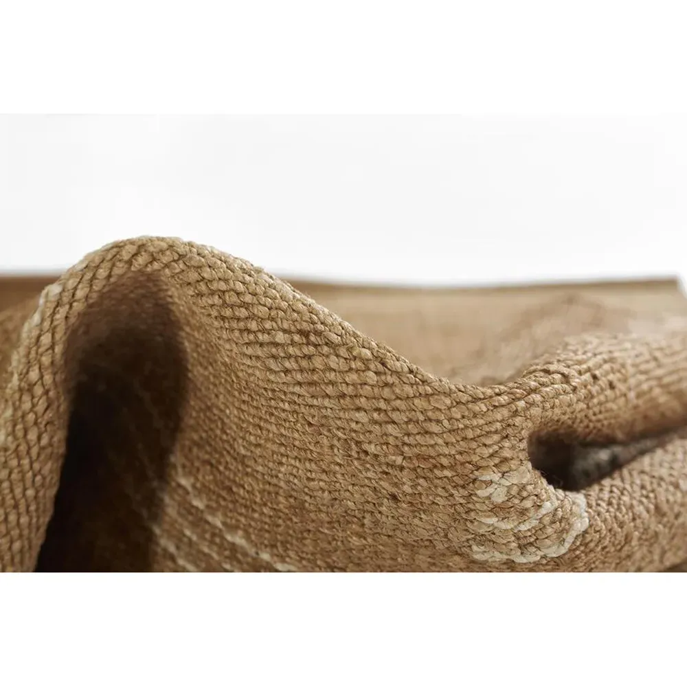 Kayu Striped Jute Rug - Beige