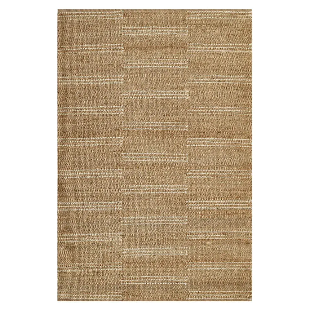 Kayu Striped Jute Rug - Beige image