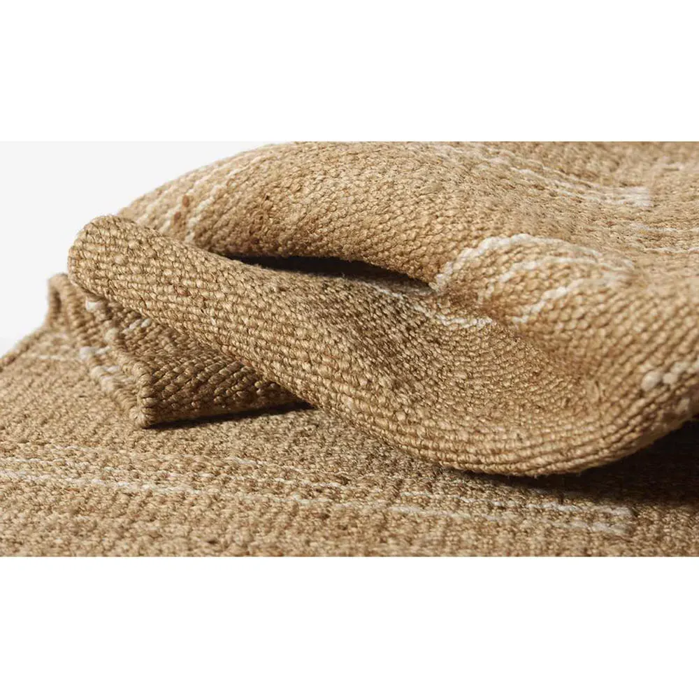 Kayu Striped Jute Rug - Beige