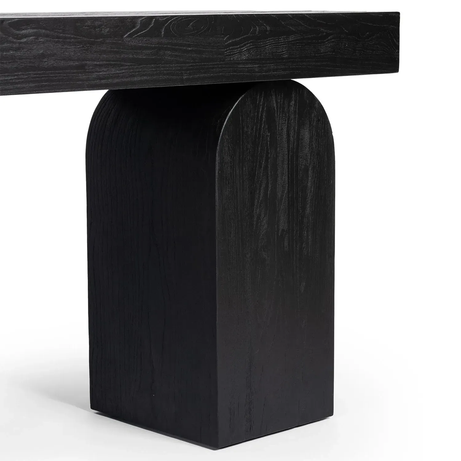 Keane Console Table - Black, Reclaimed Elm Wood