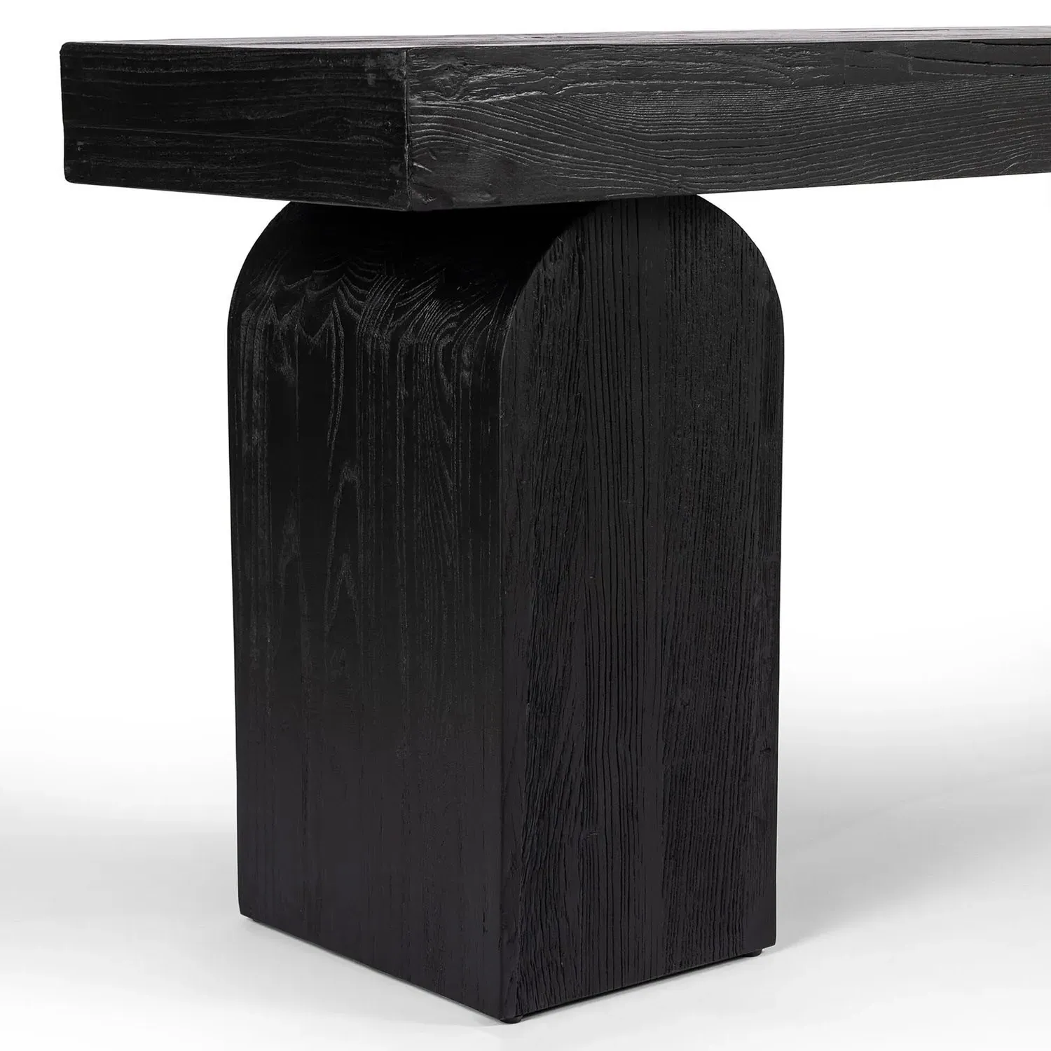 Keane Console Table - Black, Reclaimed Elm Wood