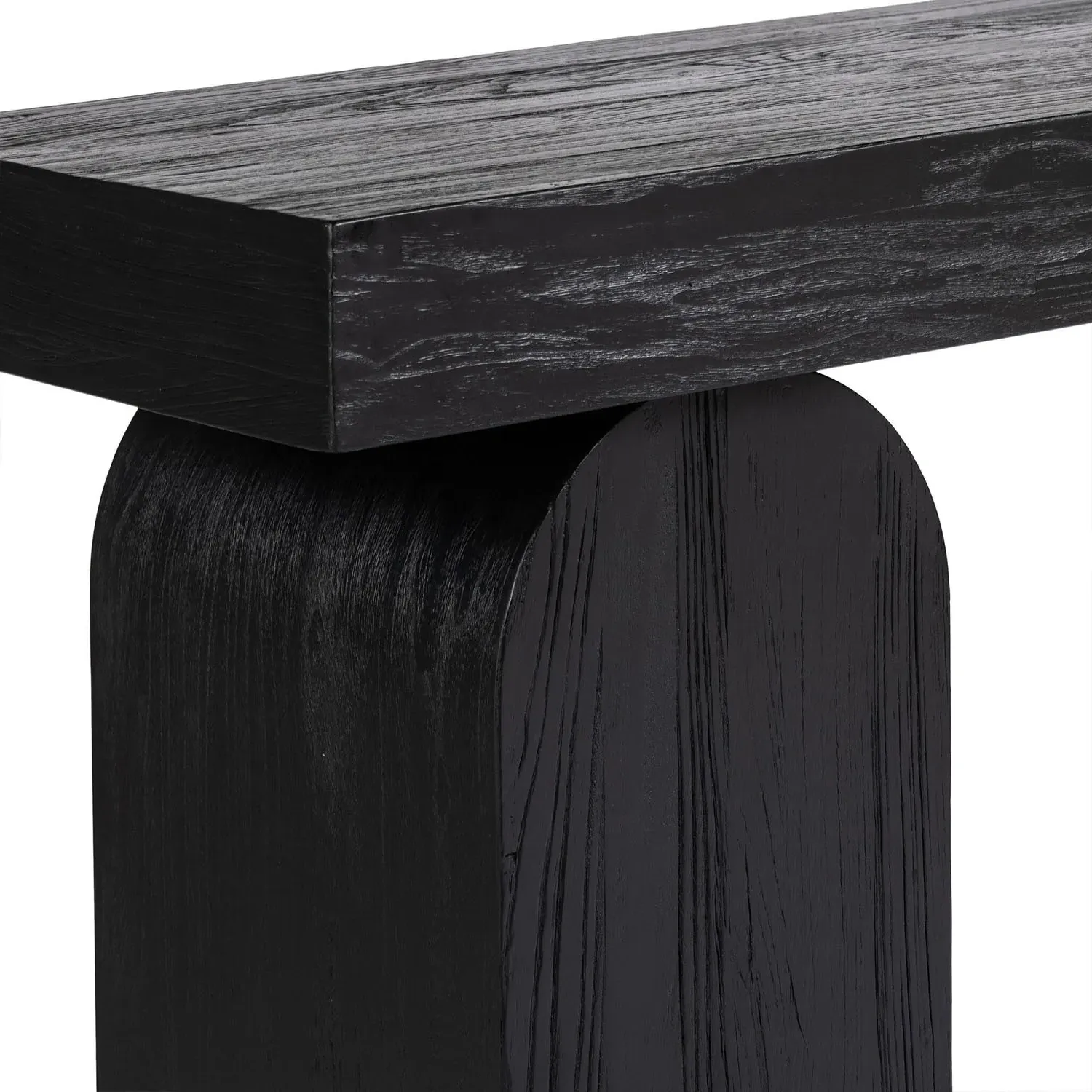 Keane Console Table - Black, Reclaimed Elm Wood