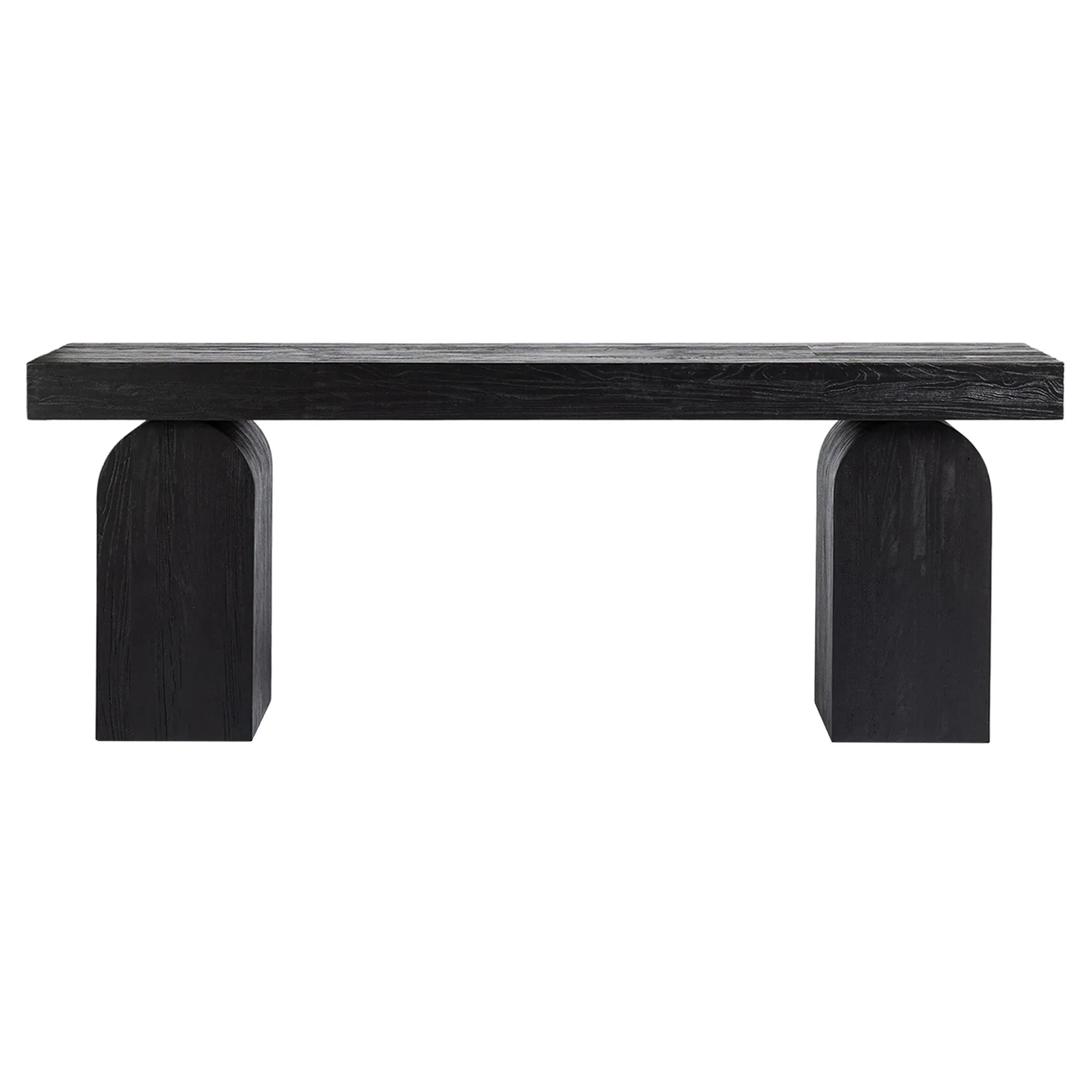 Keane Console Table - Black, Reclaimed Elm Wood
