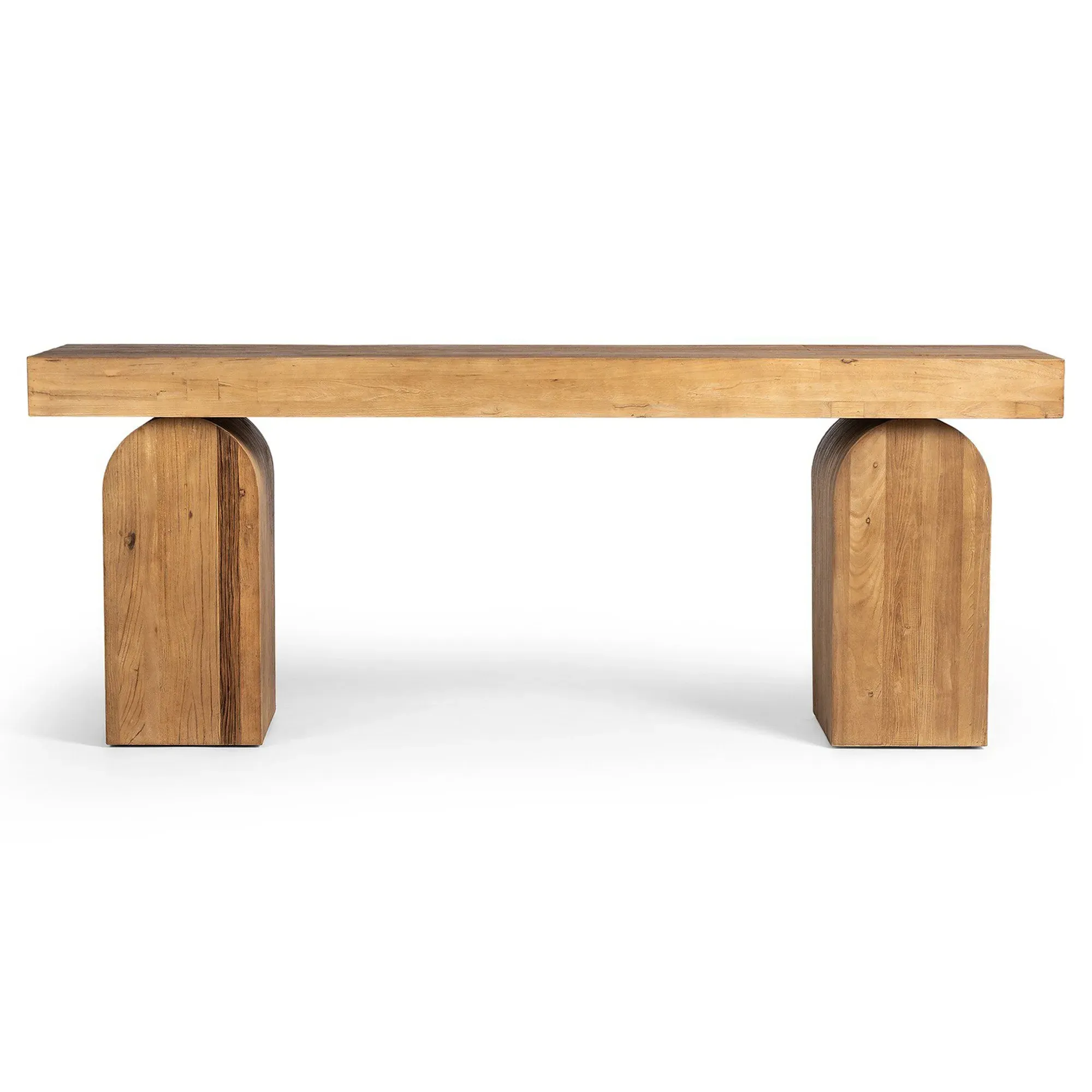 Keane Console Table - Brown, Reclaimed Elm Wood
