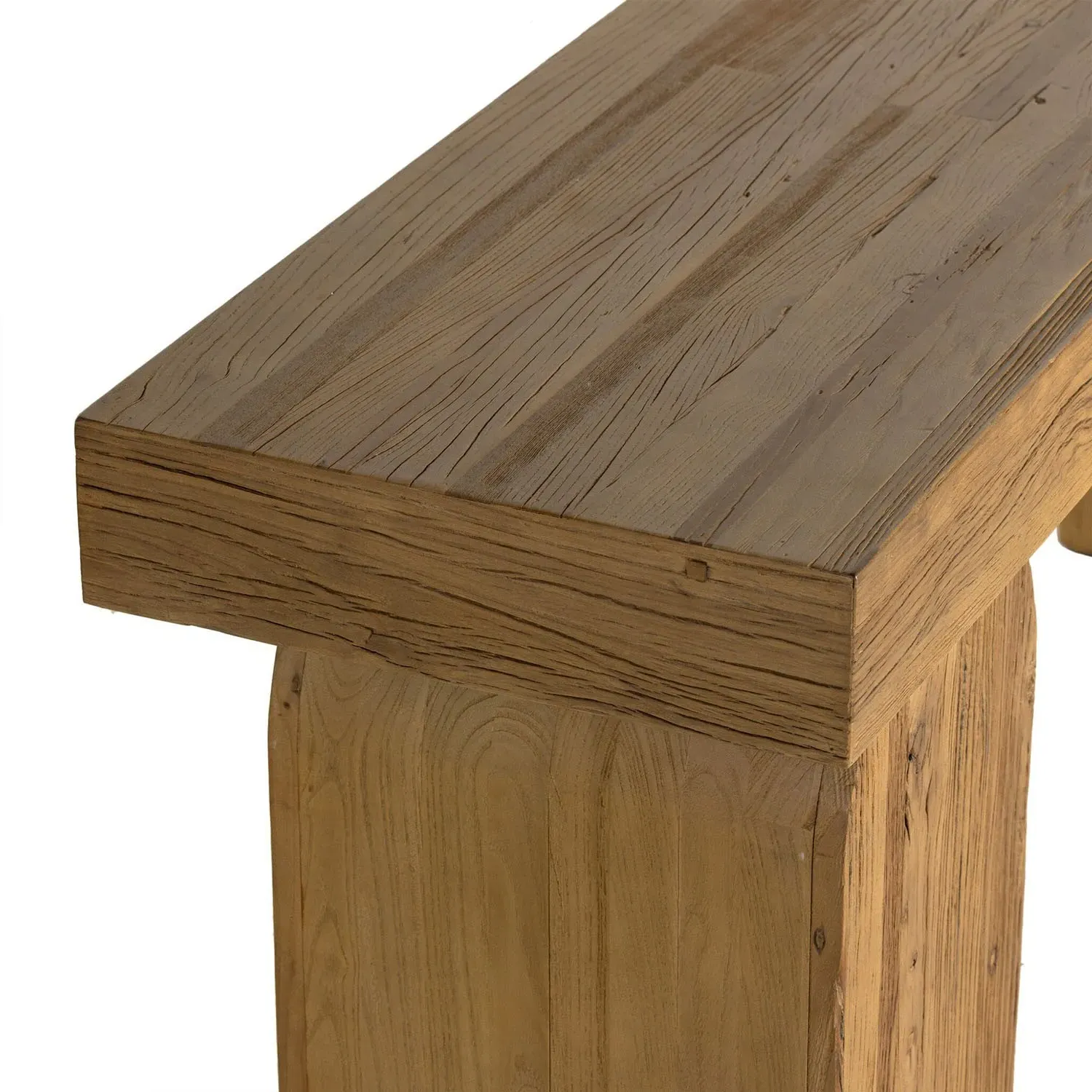 Keane Console Table - Brown, Reclaimed Elm Wood