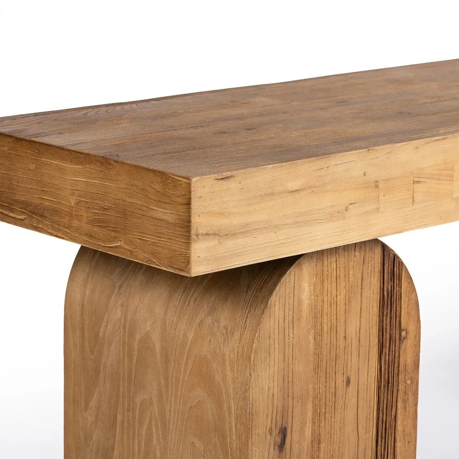 Keane Console Table - Brown, Reclaimed Elm Wood