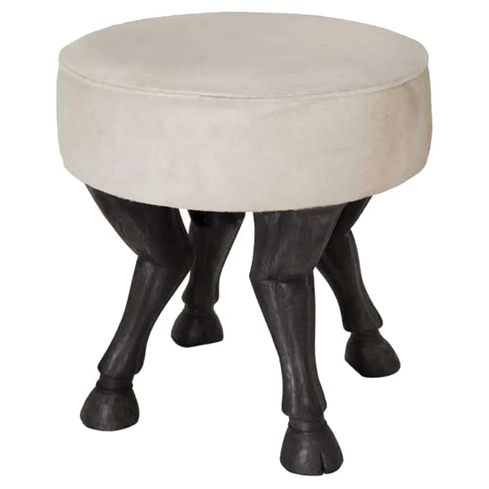 Kedan Round Stool - Beige, Wood image