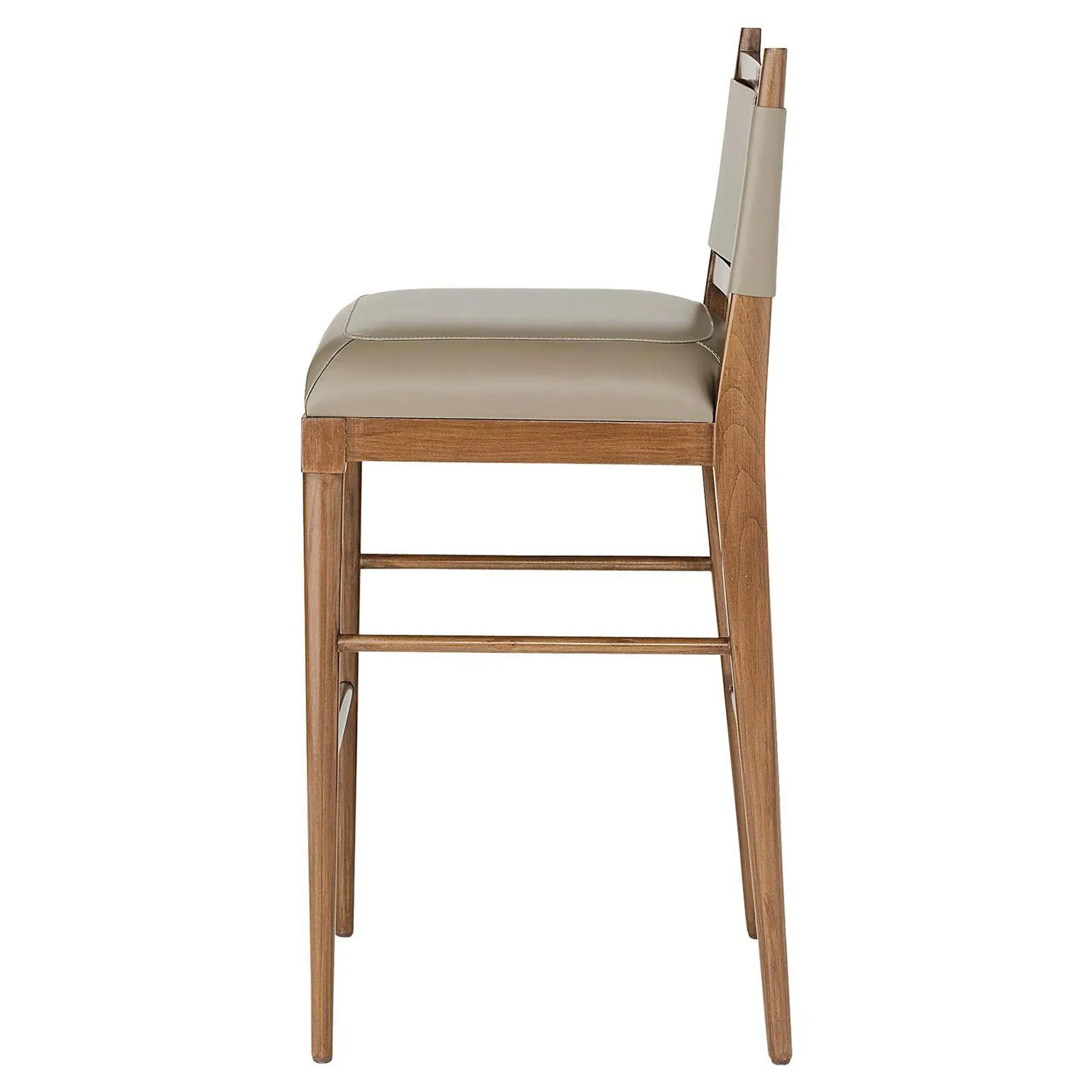 Keegan Bar Stool - Brown, Leather