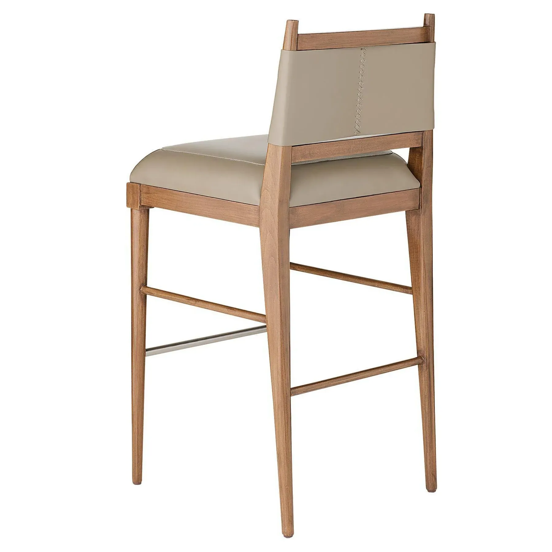 Keegan Bar Stool - Brown, Leather