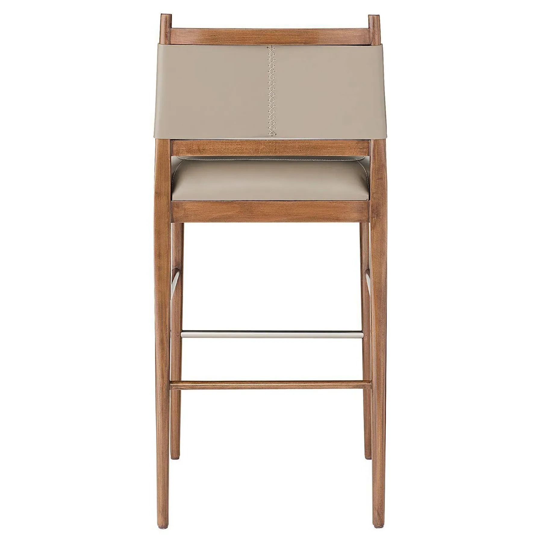 Keegan Bar Stool - Brown, Leather