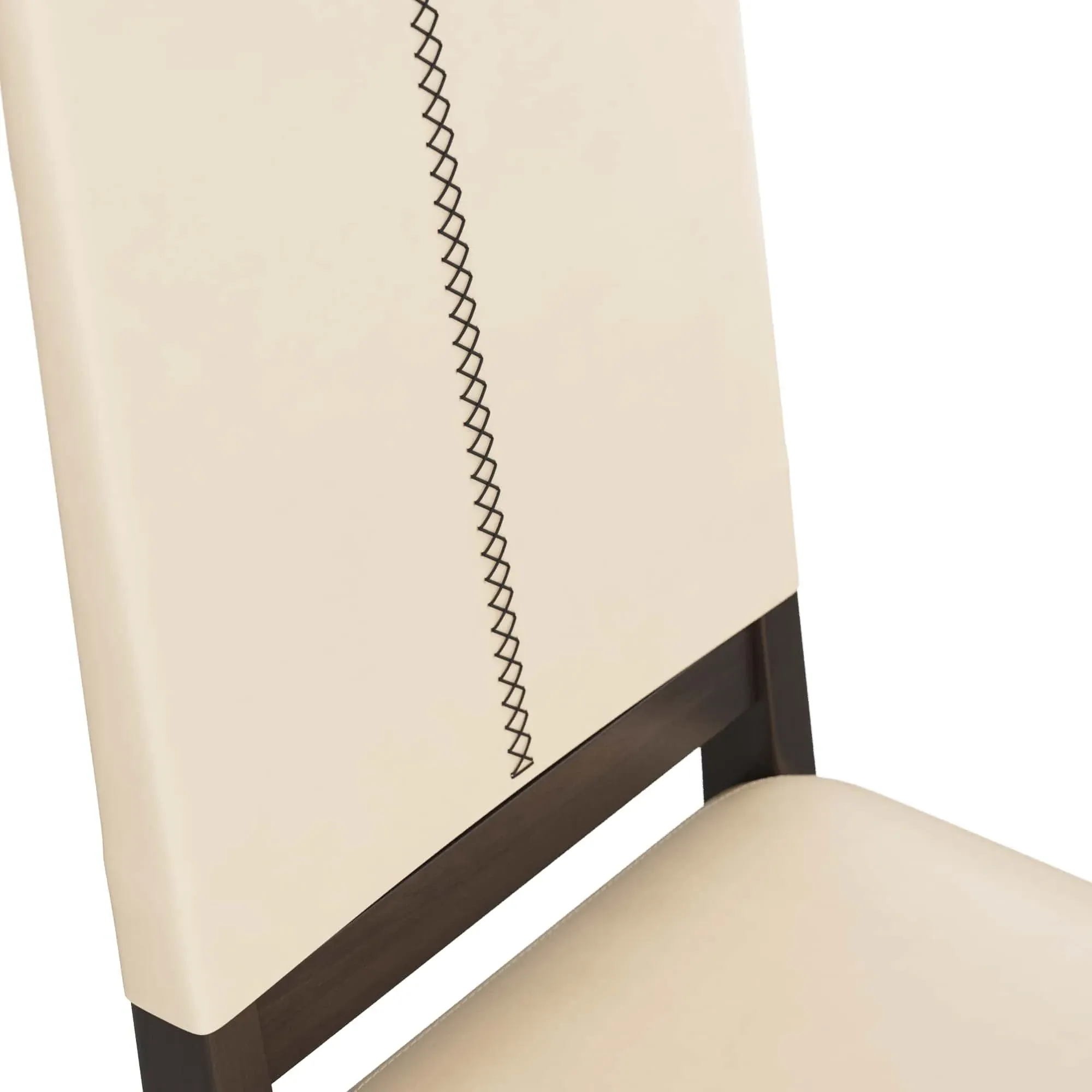 Keegan Dining Chair - White, Leather