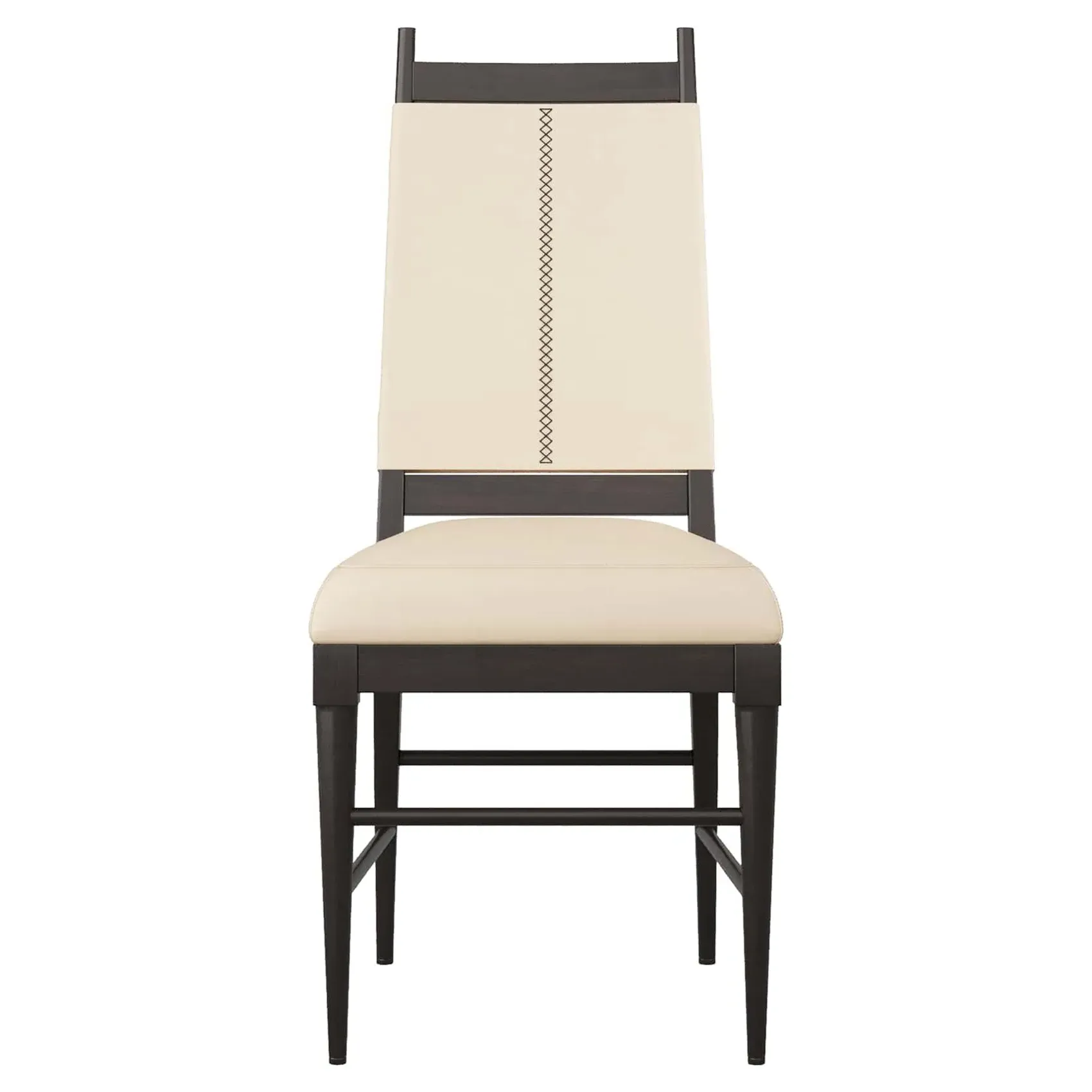 Keegan Dining Chair - White, Leather