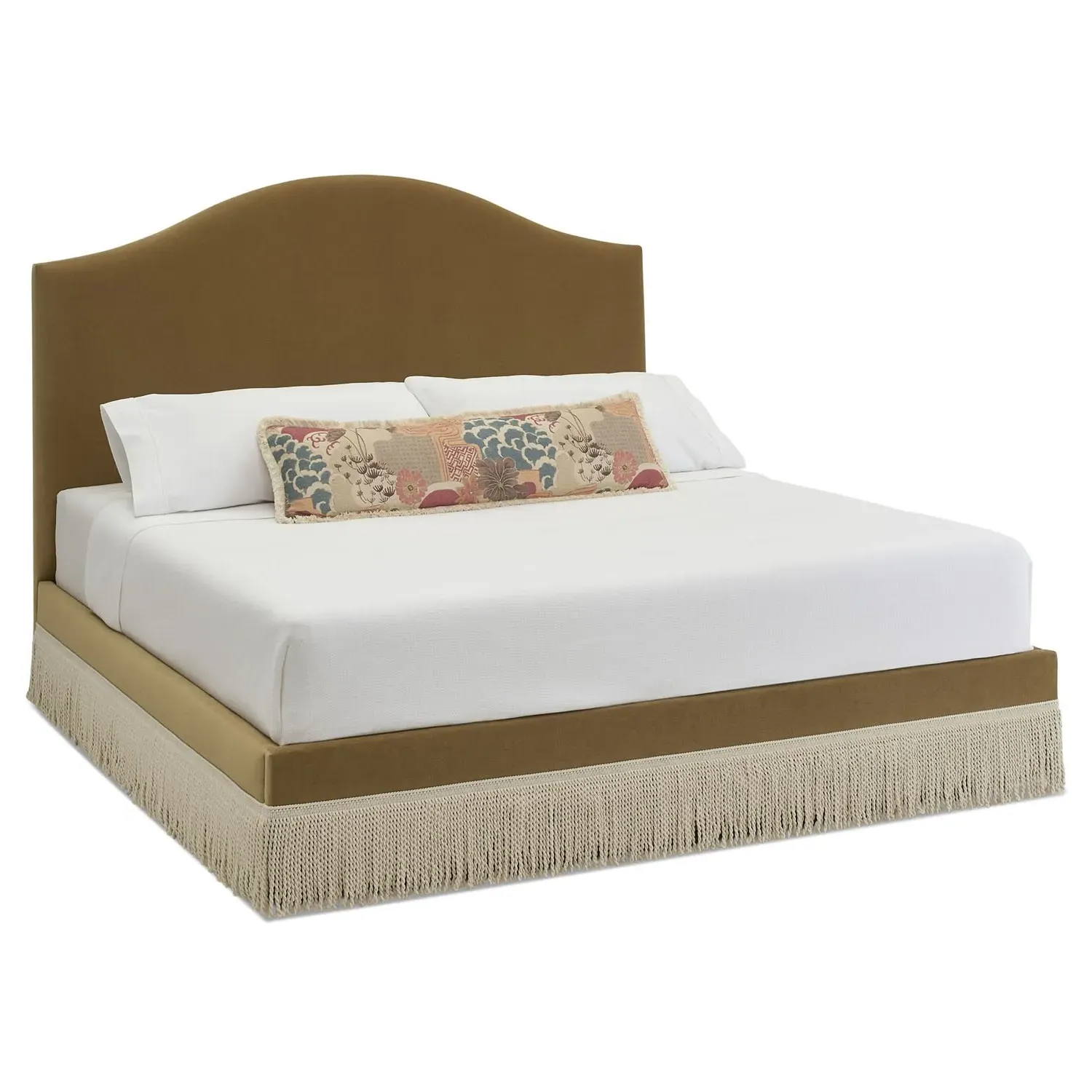 Keena King Size Bed - Tobacco Brown, Performance Fabric
