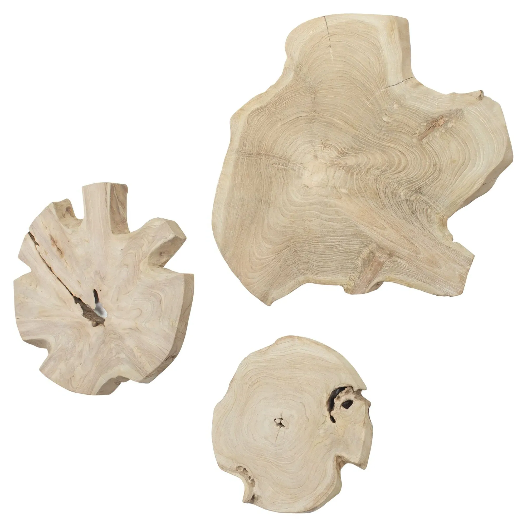 Kehlani Wall Decor Set of 3 - Bleached, Teak