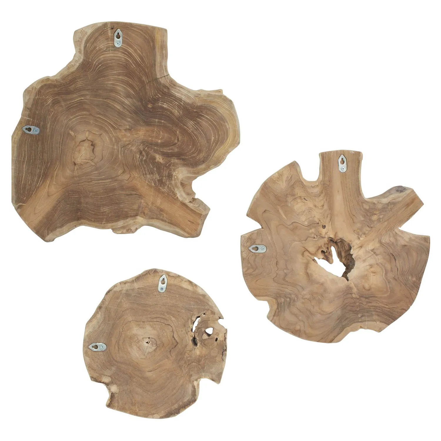 Kehlani Wall Decor Set of 3 - Bleached, Teak