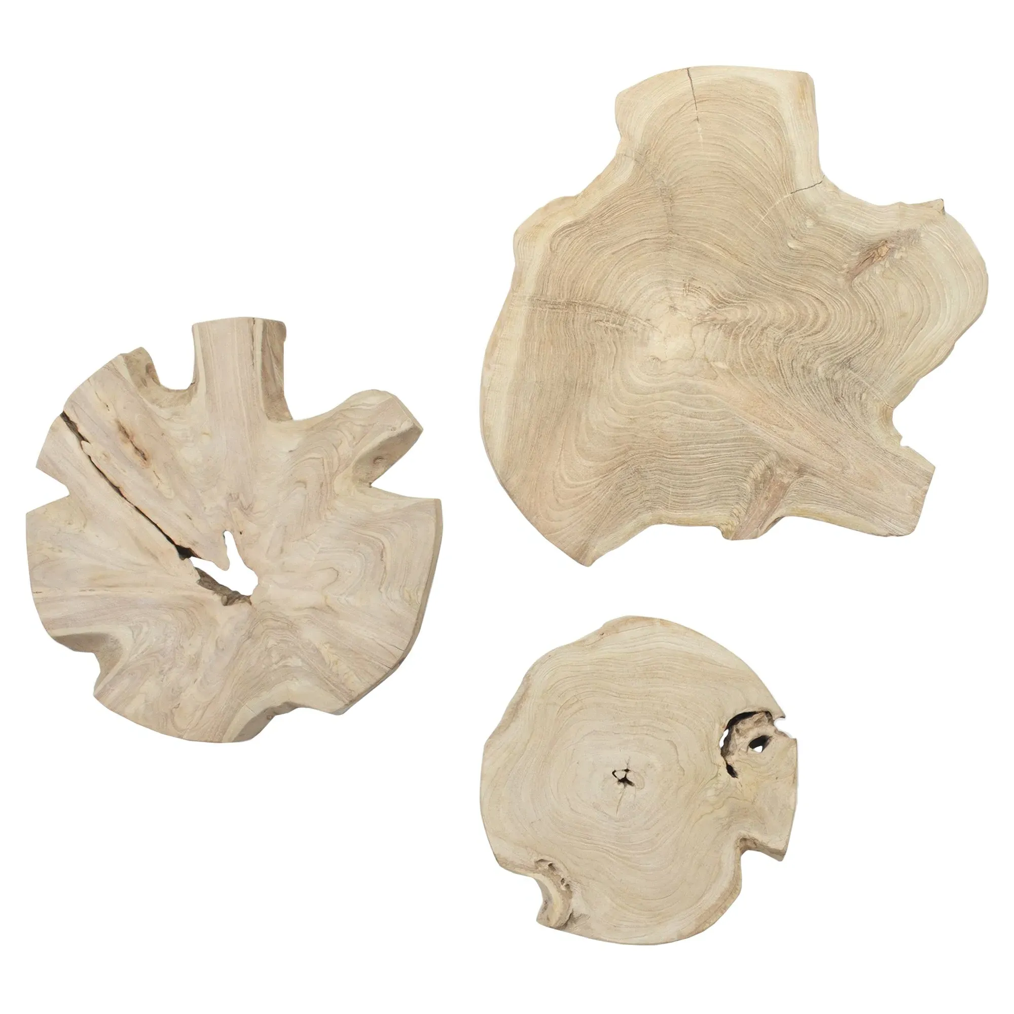 Kehlani Wall Decor Set of 3 - Bleached, Teak