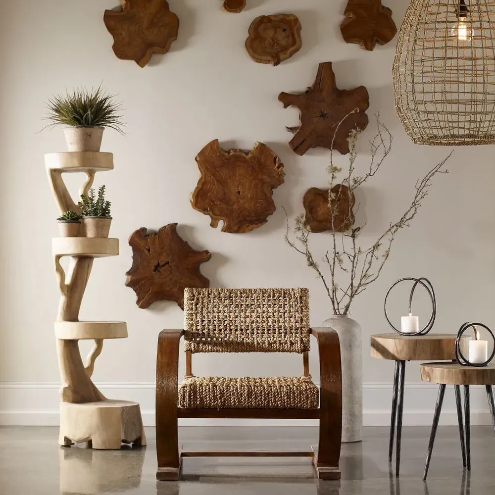 Kehlani Wall Decor Set of 3 - Natural, Teak