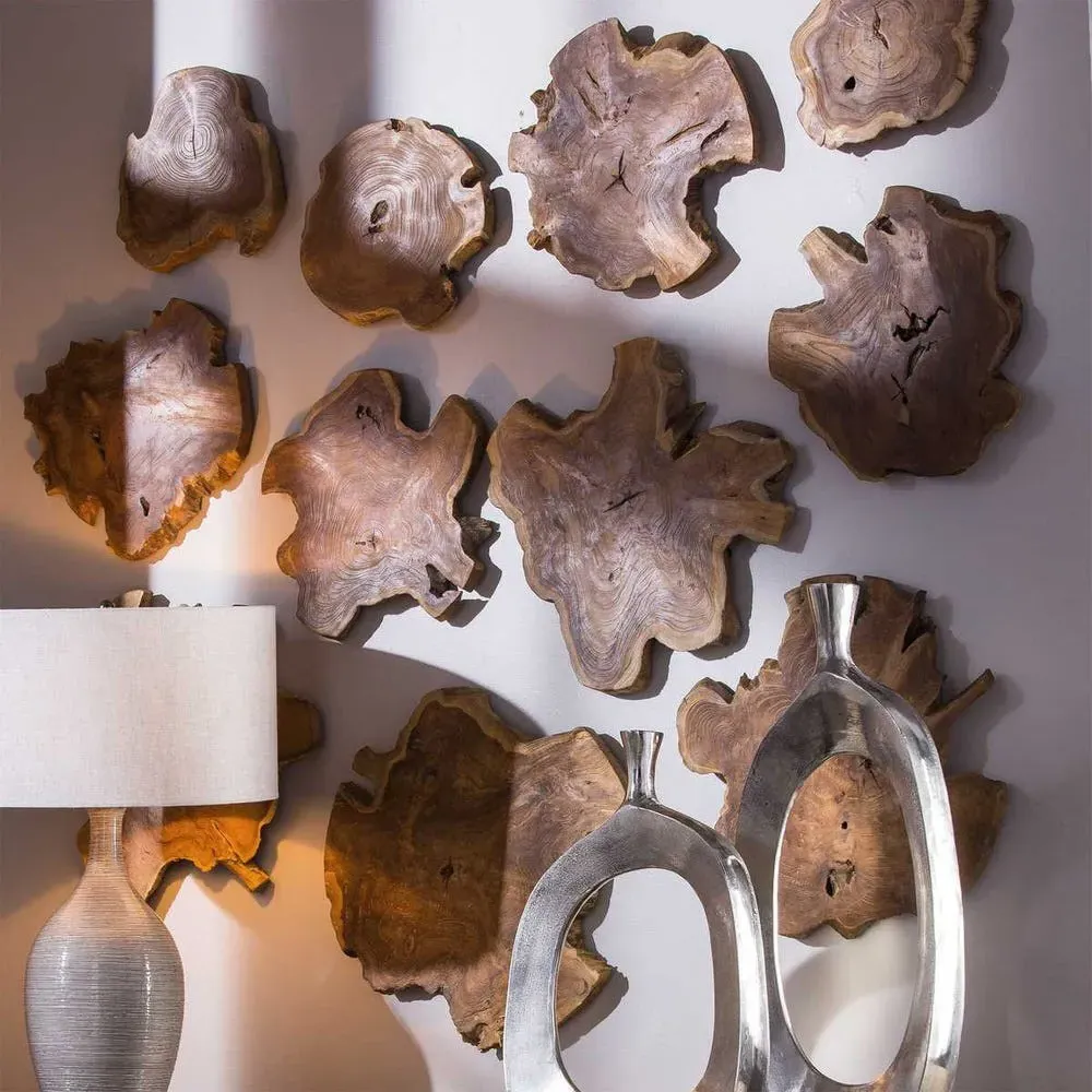 Kehlani Wall Decor Set of 3 - Natural, Teak