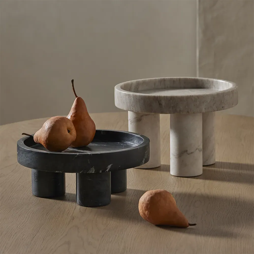 Keith Decorative Bowls Set of 2 - Black, Marble