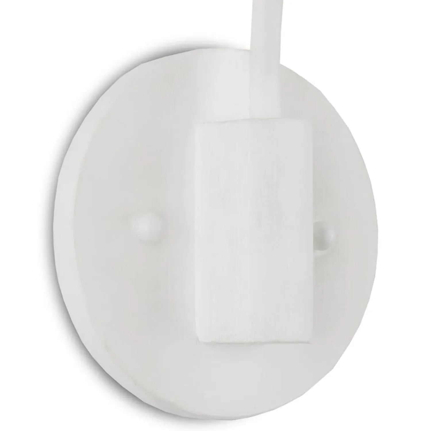 Keith Woven Rattan Wall Sconce - White, Iron