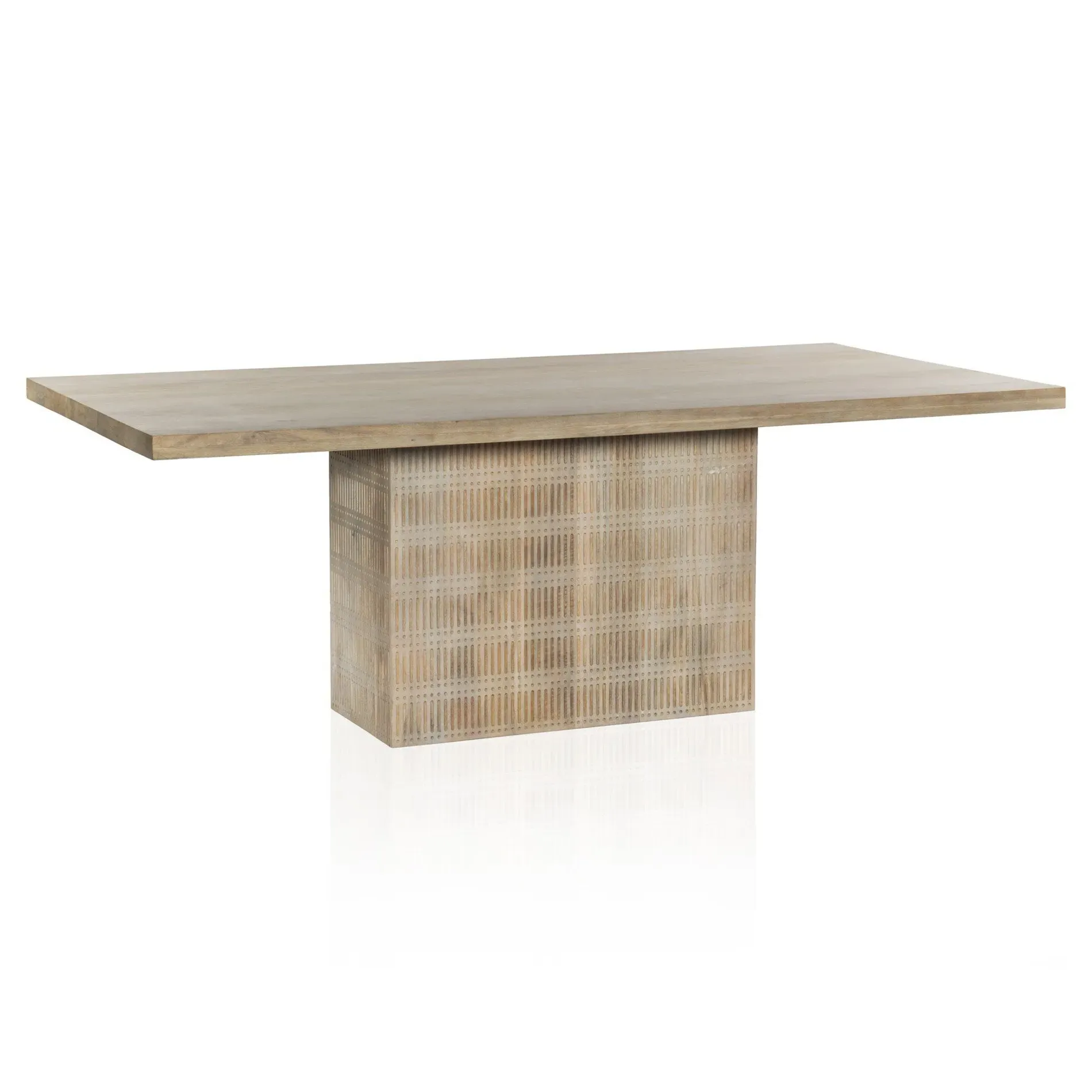 Kelby Rectangular Dining Table - Light Wash, Mango Wood