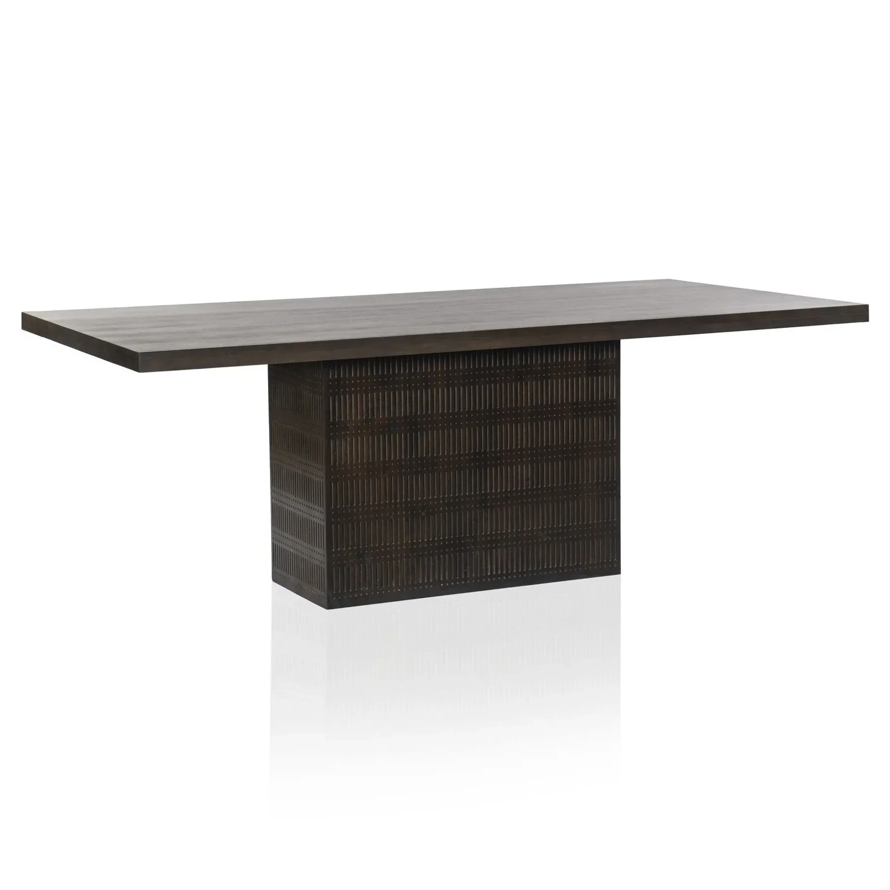 Kelby Rectangular Dining Table - Vintage Brown, Mango Wood