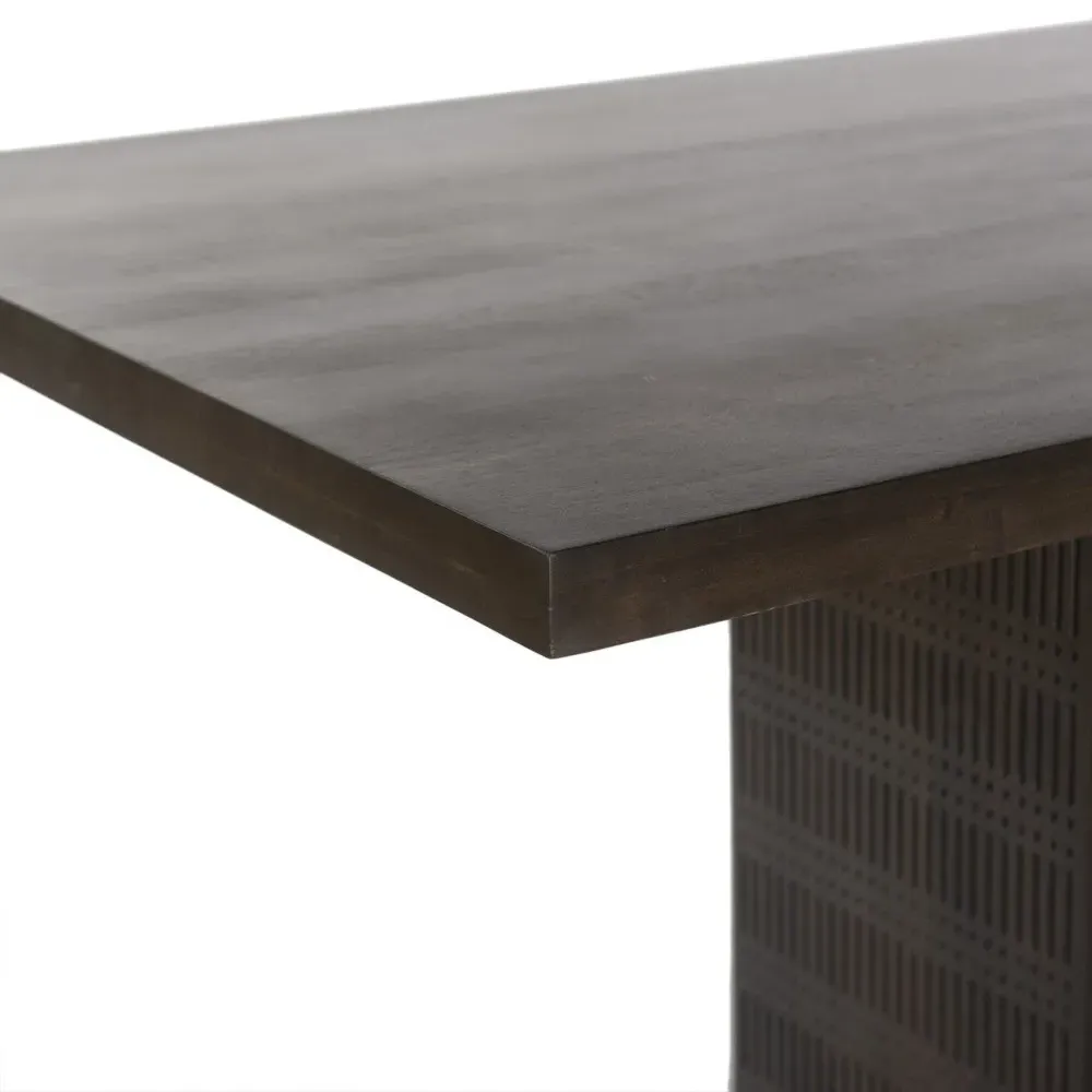 Kelby Rectangular Dining Table - Vintage Brown, Mango Wood