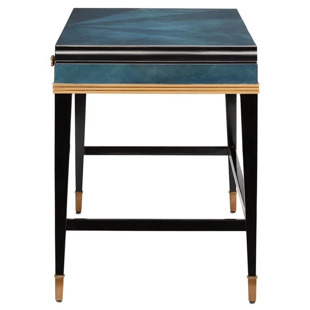 Kelly Desk - Blue, Sycamore Wood