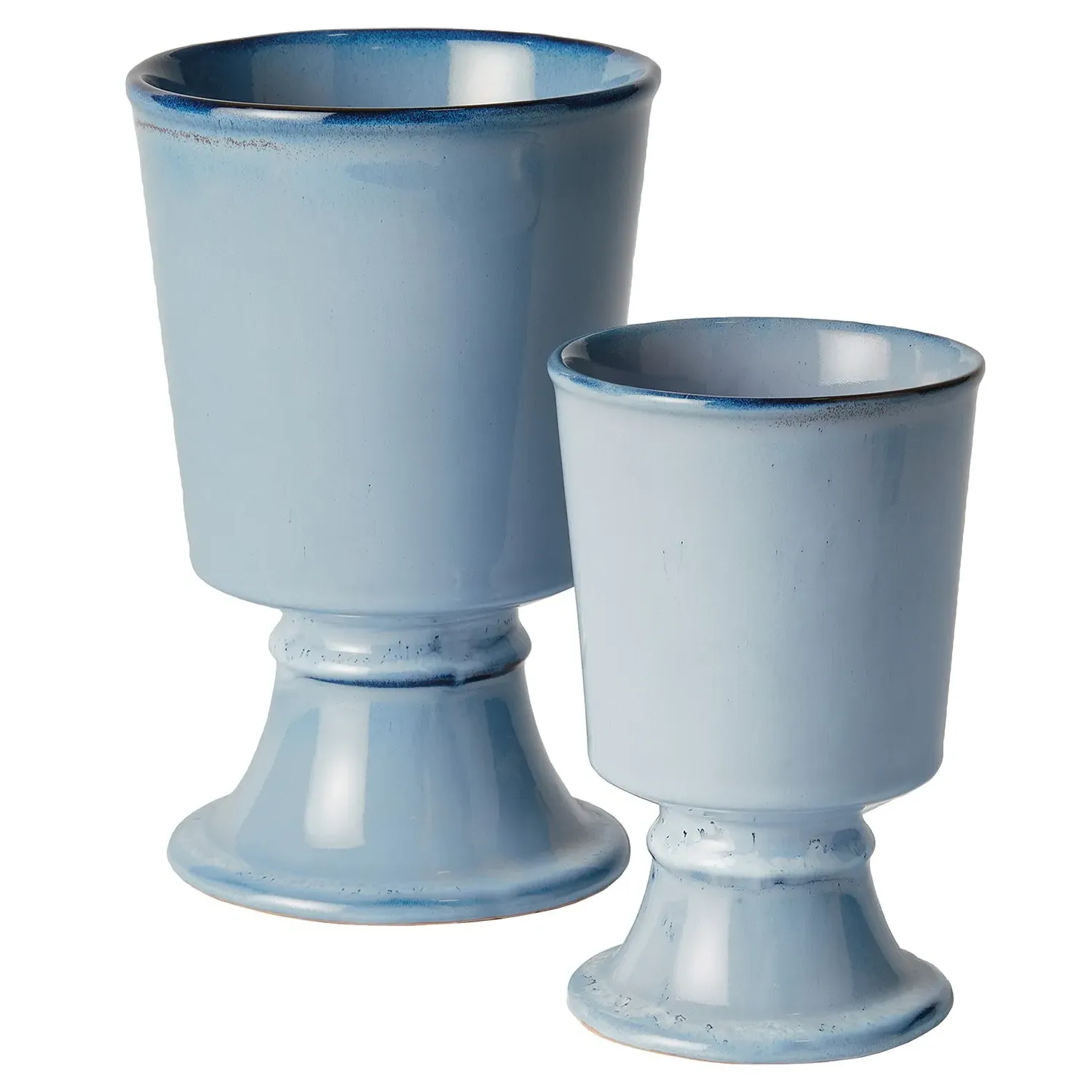 Kelsey Footed Outdoor Planter Set - Blue, Stoneware image