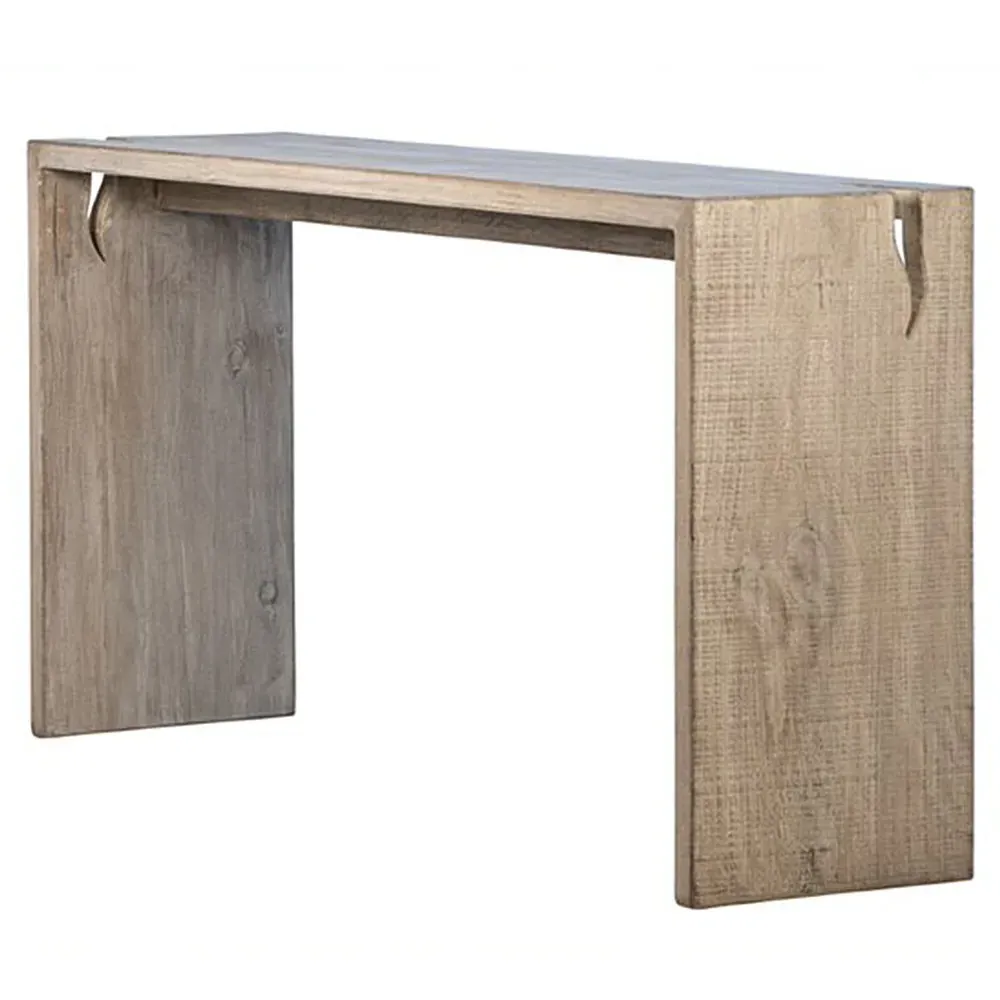 Kelvin Rectangular Console Table - Brown, Reclaimed Pine