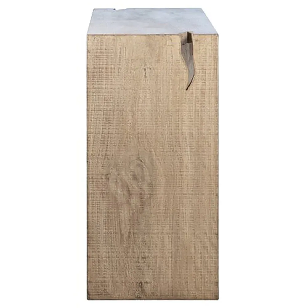 Kelvin Rectangular Console Table - Brown, Reclaimed Pine