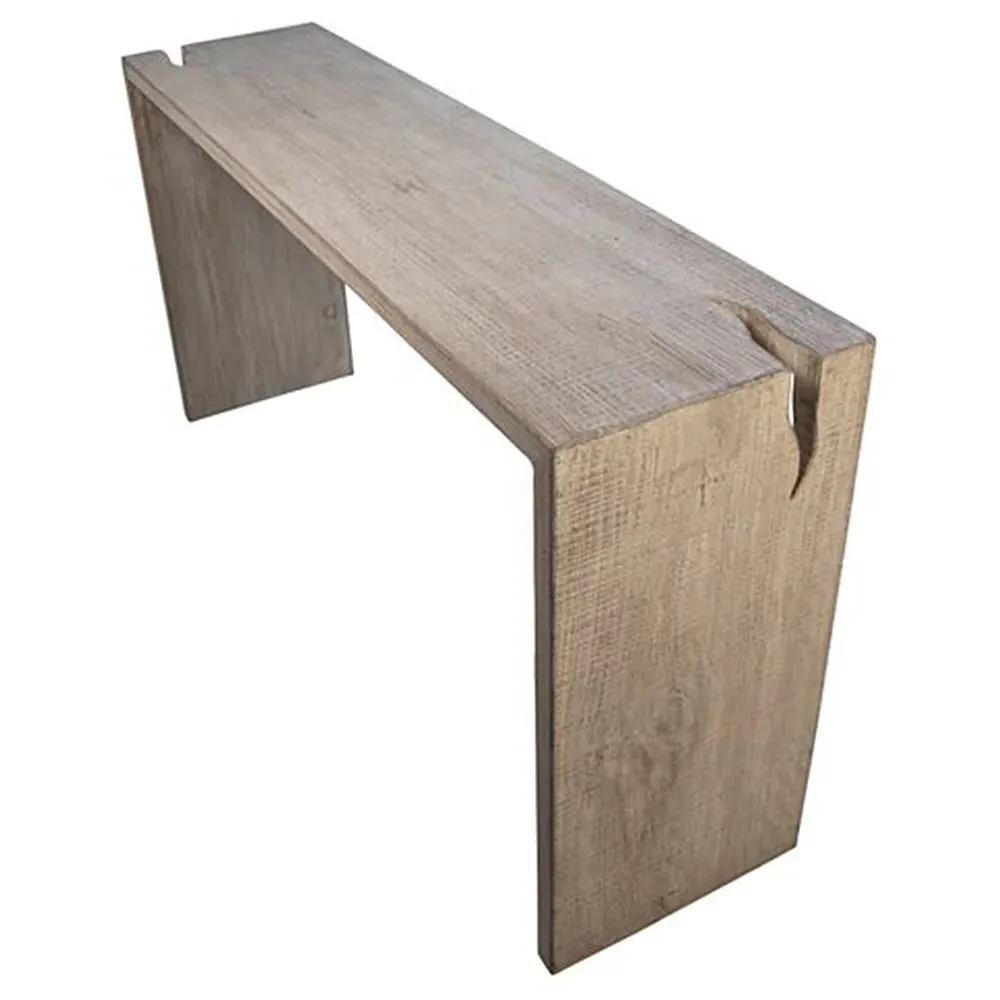Kelvin Rectangular Console Table - Brown, Reclaimed Pine