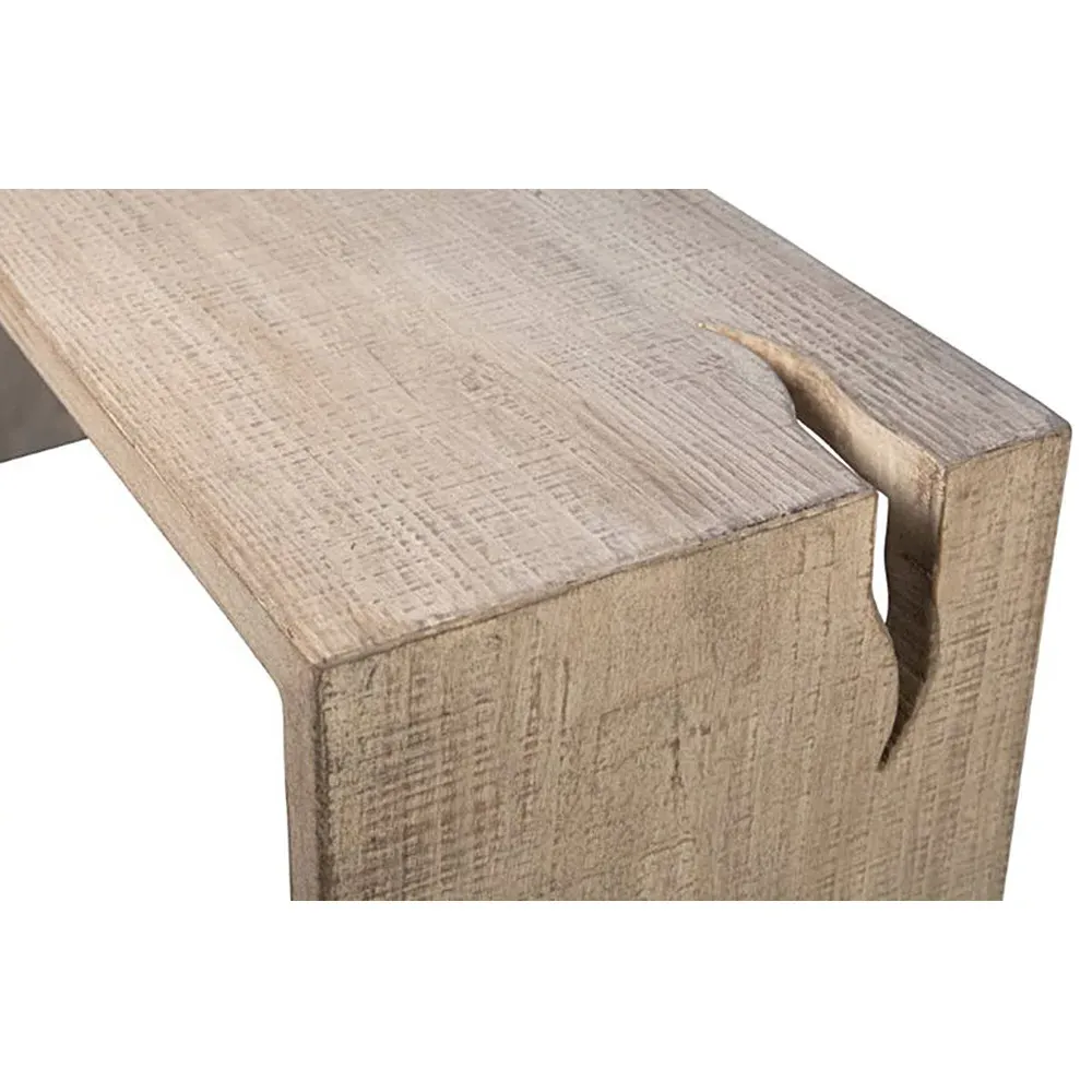 Kelvin Rectangular Console Table - Brown, Reclaimed Pine