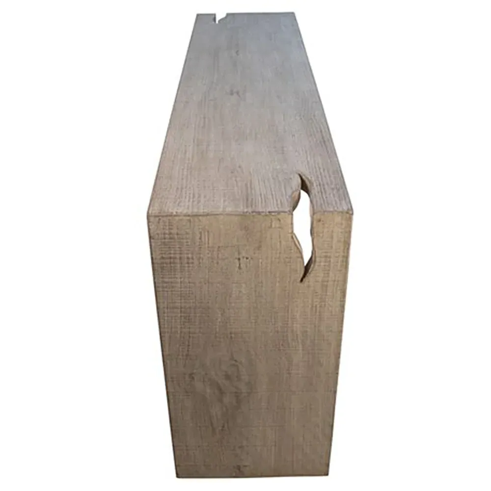 Kelvin Rectangular Console Table - Brown, Reclaimed Pine