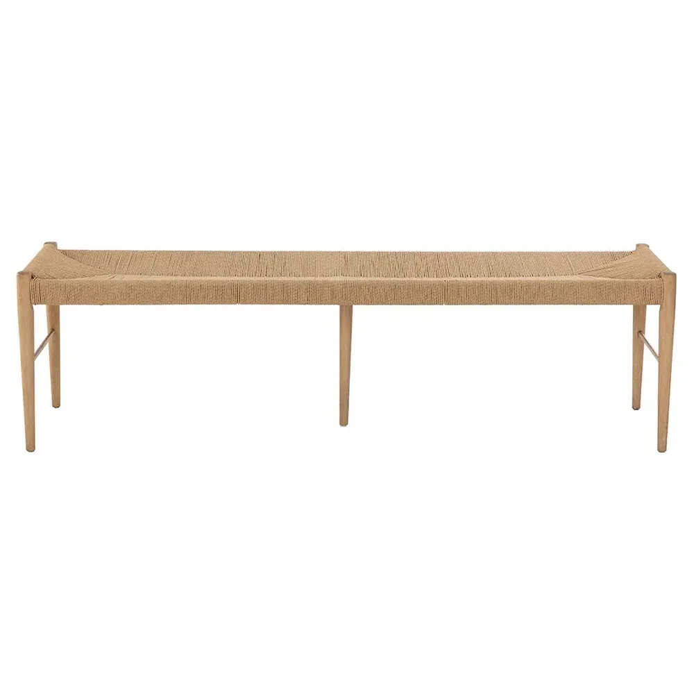 Kenan Rope Bench - Brown, Oak image
