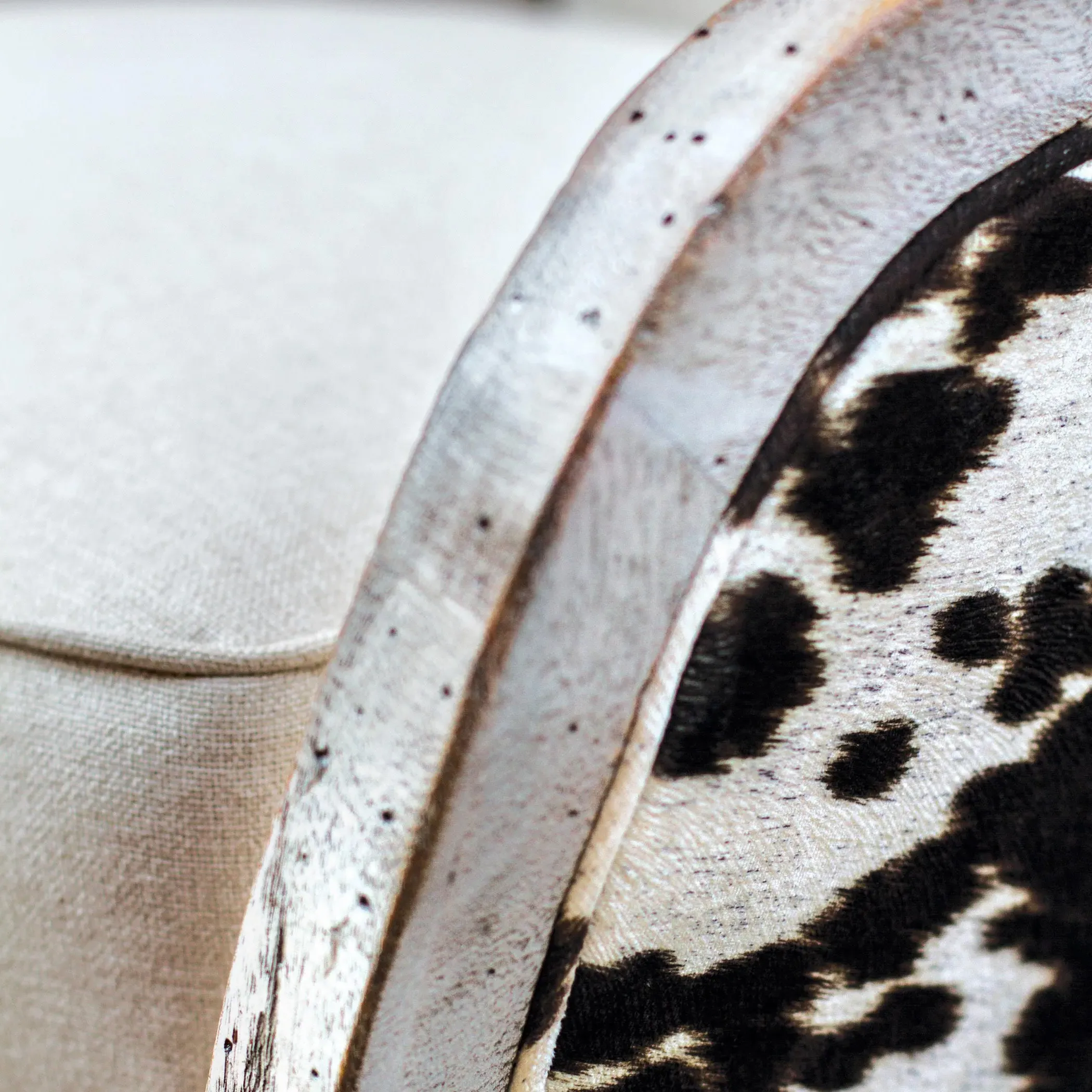 Kendra Wing Chair - Beige, Velvet