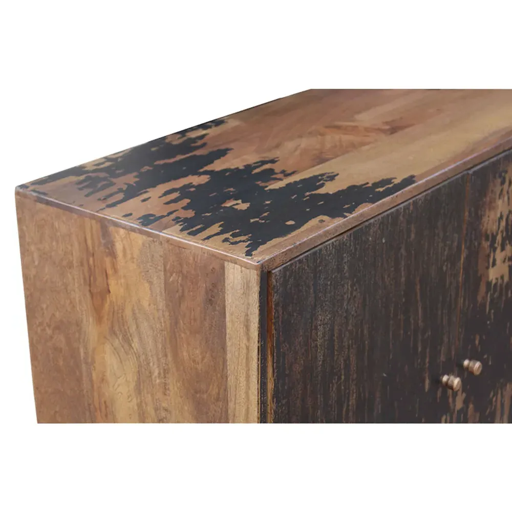 Kennan 4 Door Sideboard - Black, Mango Wood