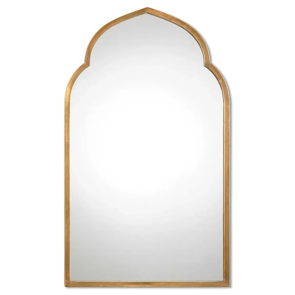 Kenneth Arch Wall Mirror - Antique Gold, Metal