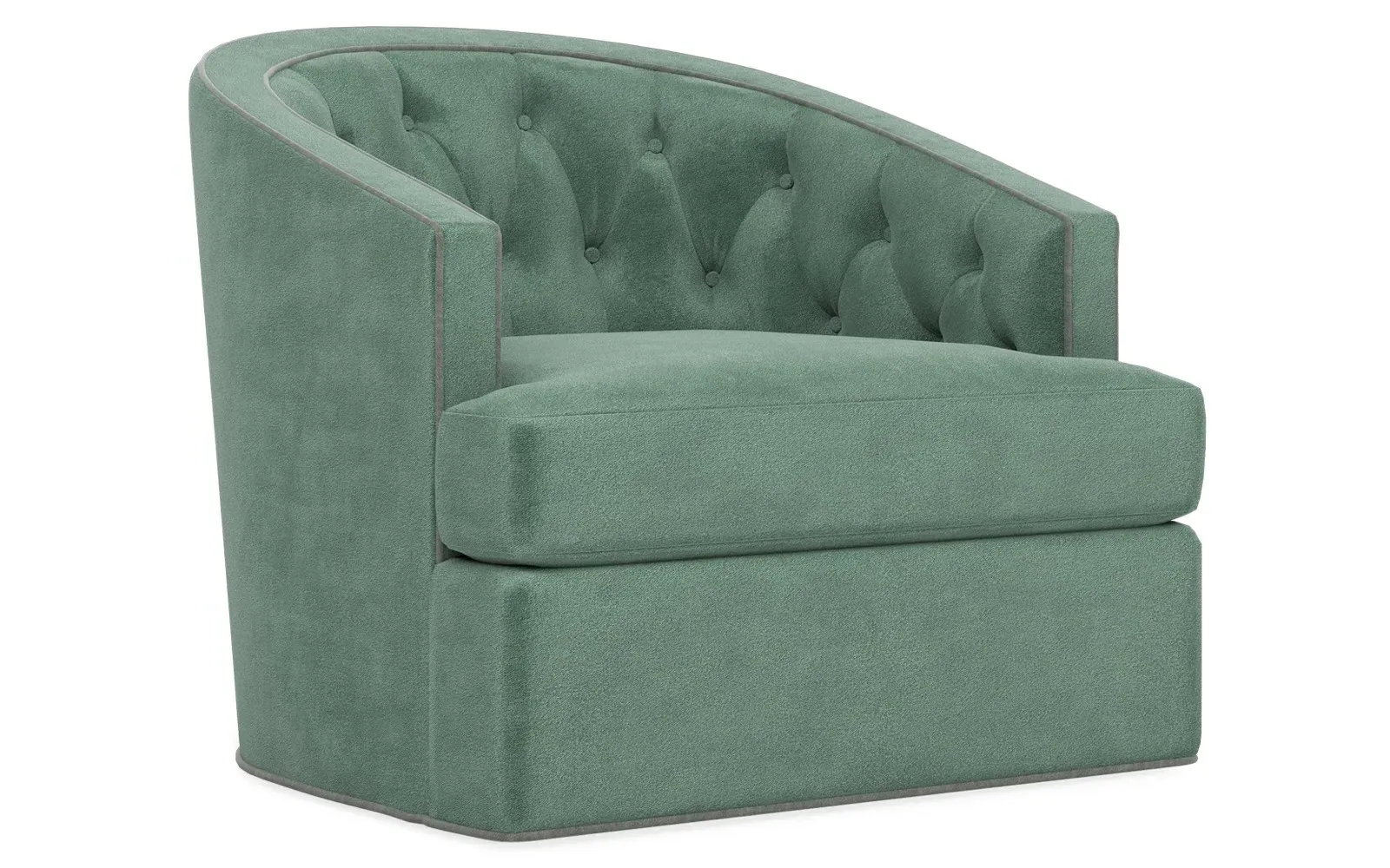 Kensley Performance Velvet Swivel Chair - Stone Pine